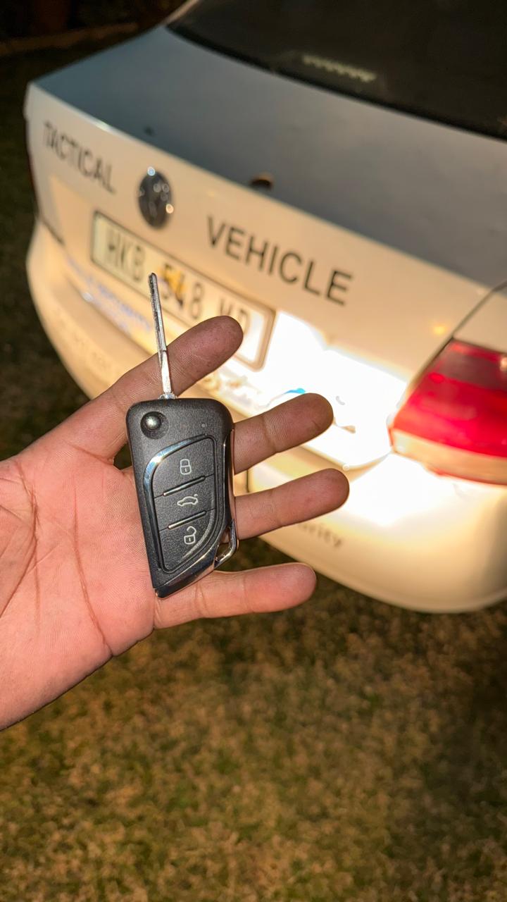 Flip key for a tactical vehicle