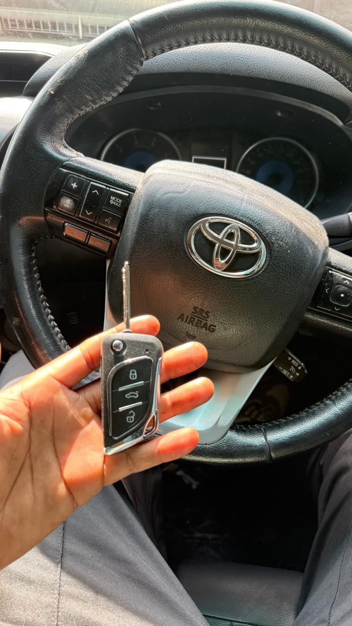 Toyota flip key inside the vehicle